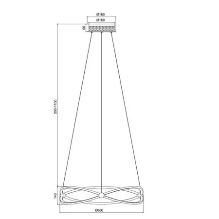 Lampa stylowa wisząca – Weave MOD062PL-L45CH3K - Maytoni